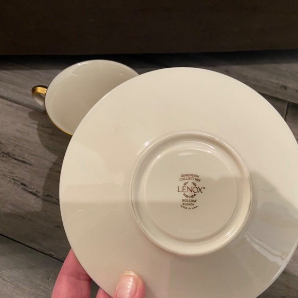 Lenox Holiday Footed Cup & Saucer Set - Picture 3 of 4